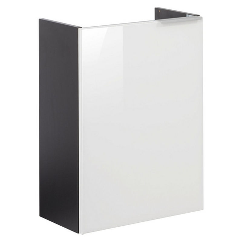 FACKELMANN Waschplatz-Set SBC Gäste Bad in Anthrazit und Weiß mit Glas, Breite: 45 cm, Höhe: 61,5 cm, Tiefe: 25 cm - Bild 2