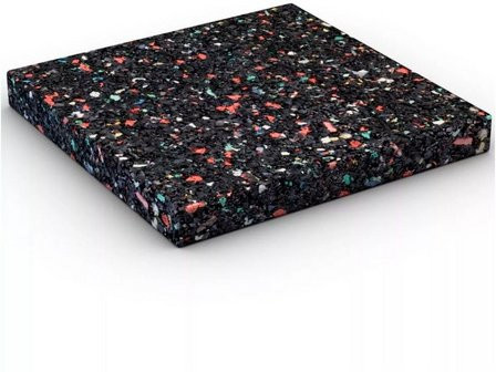 Karibu Unterlegpads aus Gummi, Schwarz, 24 Stück, B/T/H: 7 x 7 x 0,8 cm - Bild 3