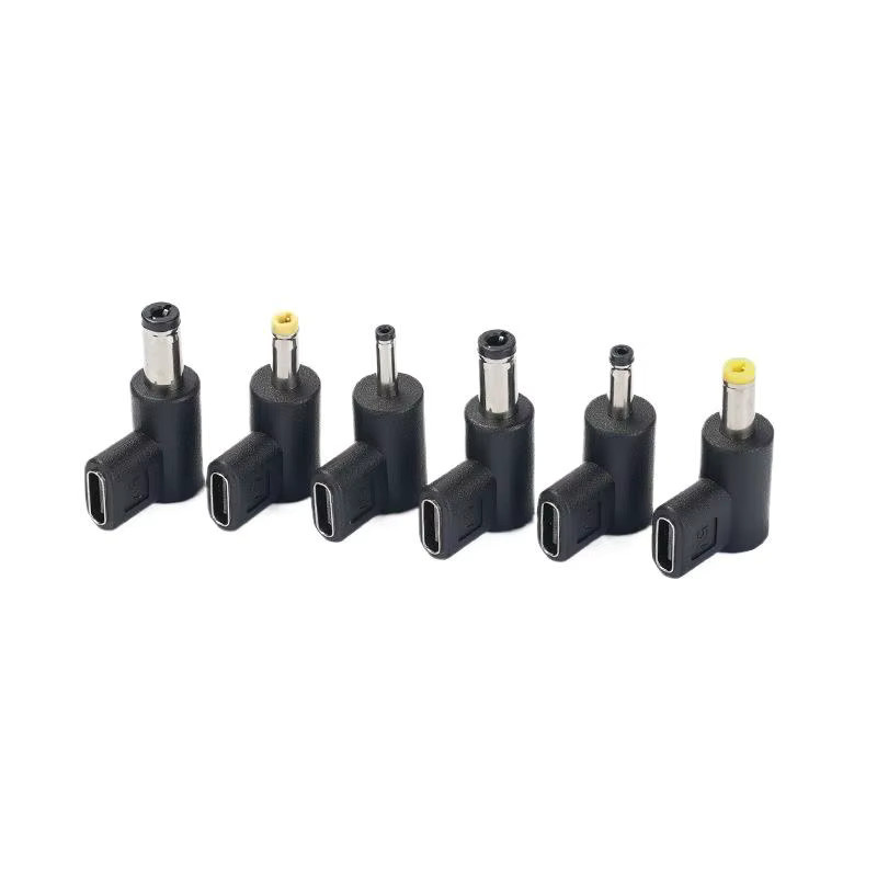 Universal USB-C auf DC Ladeadapter Konverter Set mit 3,5x1,35mm, 5,5x2,1mm und 5,5x2,5mm Steckern in Schwarz - Bild 2