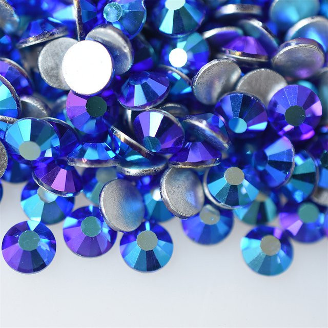 SWAGPICK Strasssteine Saphirblau, AB Glas, Flatback, Charms - Bild 1