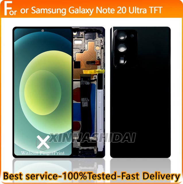 Samsung Galaxy Note 20 Ultra Ersatz LCD-Display mit Touchscreen und Digitizer-Baugruppe in Schwarz oder Silber - Bild 1