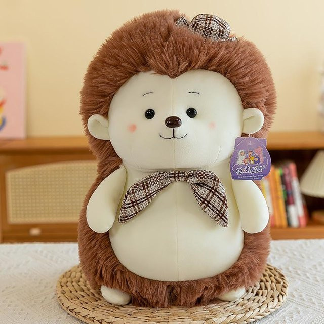 Joyful toys Igel Puppe Plüschtier, kaffeebraun, 28 cm - Bild 1