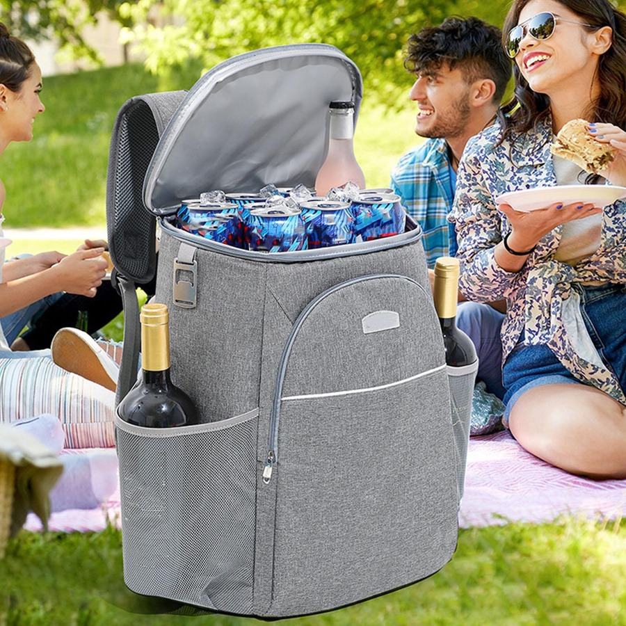 KaiSai Kühlrucksack mit isolierter Aluminiumfolie für Camping und Picknick in Dunkelblau - Bild 3