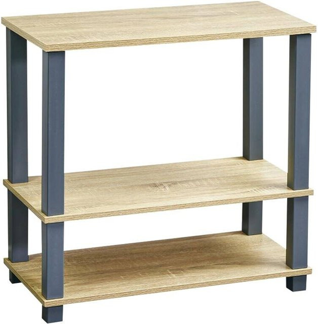 Kesper Regal Grau aus Spanplatte mit 3 Ebenen, B/H/T: 29,5 x 58,5 x 60 cm - Bild 1