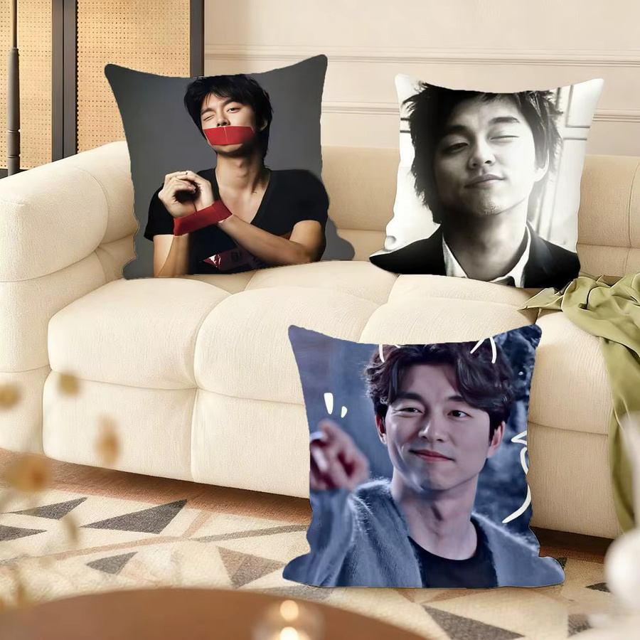 G-gong Yoo Kissenbezug aus weichem Plüsch mit verstecktem Reißverschluss, quadratisch, Weiß und Schwarz, B/T/H: 30 x 30 x 30 cm - Bild 3