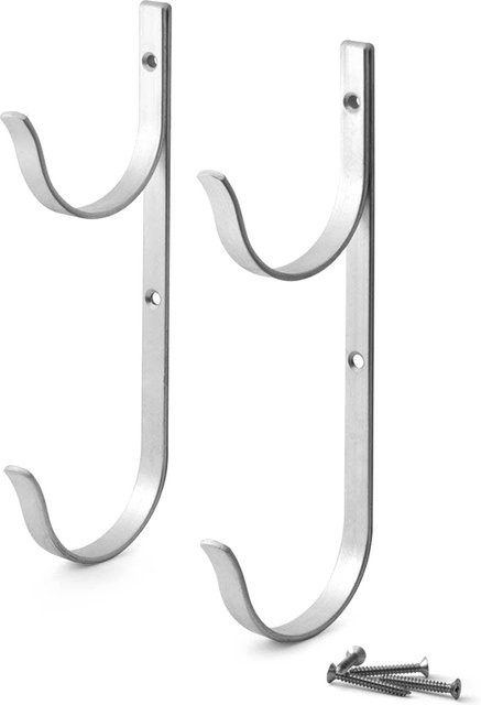Palicy 2er-Set Teleskopstangen-Haken aus Aluminiumlegierung in Silber und Grau zur Aufbewahrung von Poolzubehör und Gartenwerkzeug - Bild 1