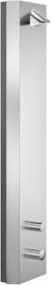 Schell V-Duschpaneel LINUS Inox DP-SC-T mit Thermostat und Duschset, Edelstahl gebürstet, Silber, B/T/H: 24,0 x 8,0 x 120,0 cm - Bild 1