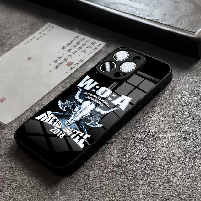 Wacken Open Air Handyhülle mit Glasabdeckung für iPhone Modelle in Schwarz - Bild 1