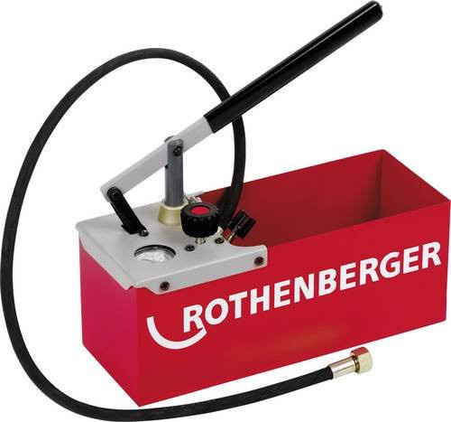 Rothenberger Prüfpumpe TP25 manuell mit Doppelventilsystem Twin Valve 0-25 bar in Rot - Bild 1