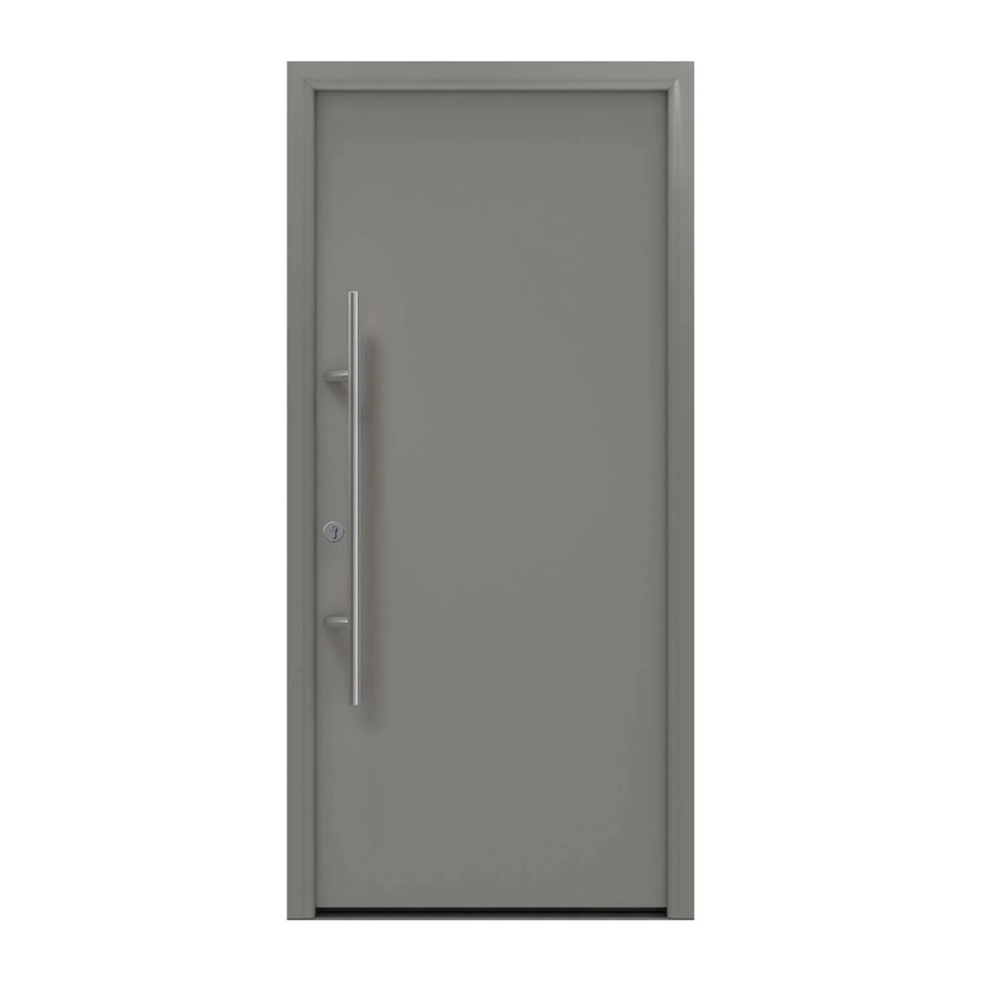 EcoStar Haustür Isopro Secur IPS 010 in Graualuminium mit RC2 Schutz, B: 110 cm, H: 210 cm, DIN Links - Bild 2
