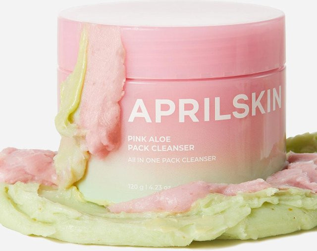 Aprilskin Pink Aloe Pack Reinigungsschaum mit Salicylsäure, 120g - Bild 1