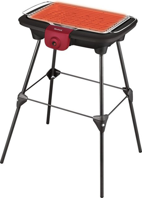 BG90F5 Easygrill Adjust Party- und Barbequegrill in Schwarz/Burgundrot - Bild 1