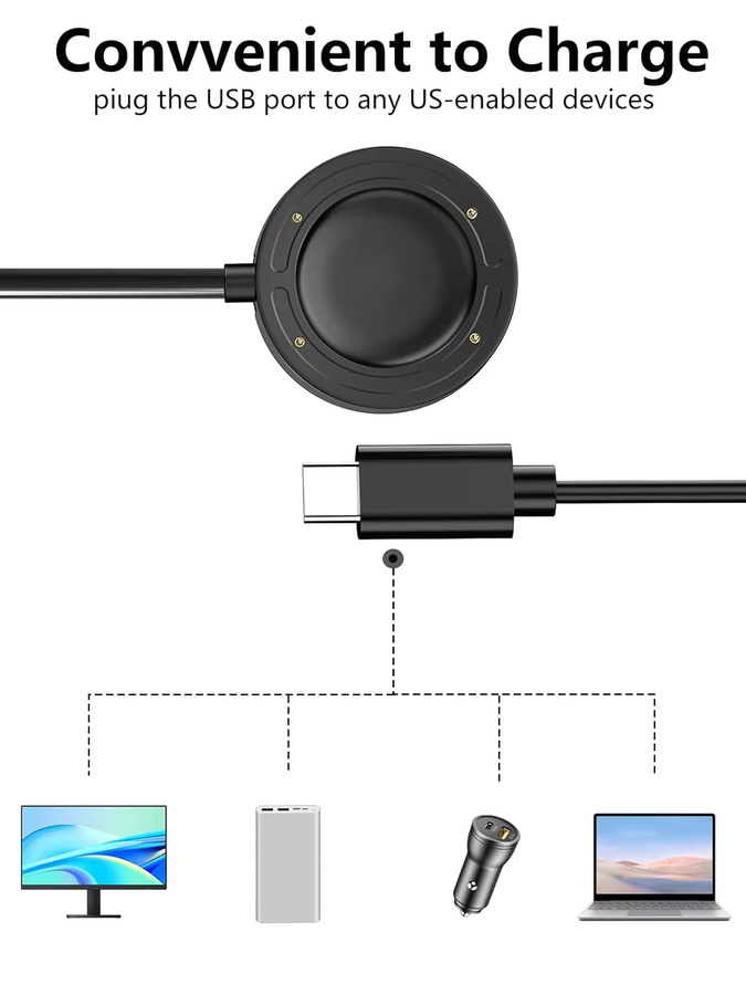 Suunto Ersatzladegerät USB-C, kompatibel mit Suunto Run - Bild 2