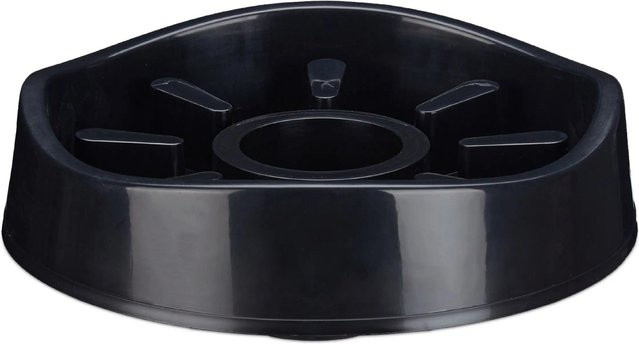 Relaxdays Hundenapf aus Kunststoff in Schwarz, Anti-Schling-Napf und rutschfest, Volumen: 900 ml, Durchmesser: 23,5 cm, Höhe: 5,5 cm - Bild 1
