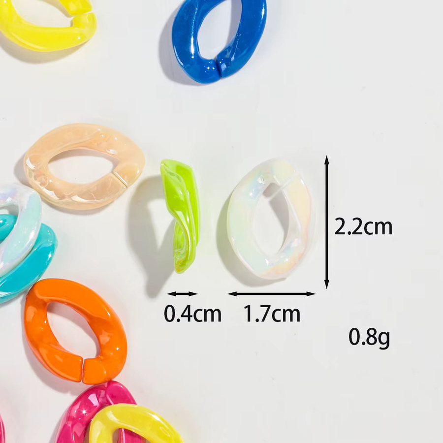 Acryl Gliederkette, quadratisch, 17x22mm, Unisex - Bild 1
