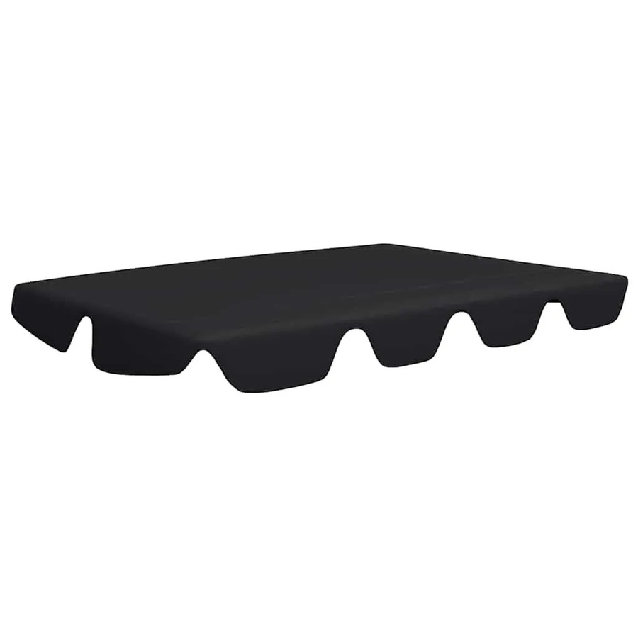 vidaXL Ersatzdach für Hollywoodschaukel aus Polyester in Schwarz B: 188 cm, T: 145 cm, H: 168 cm, B: 110 cm - Bild 2