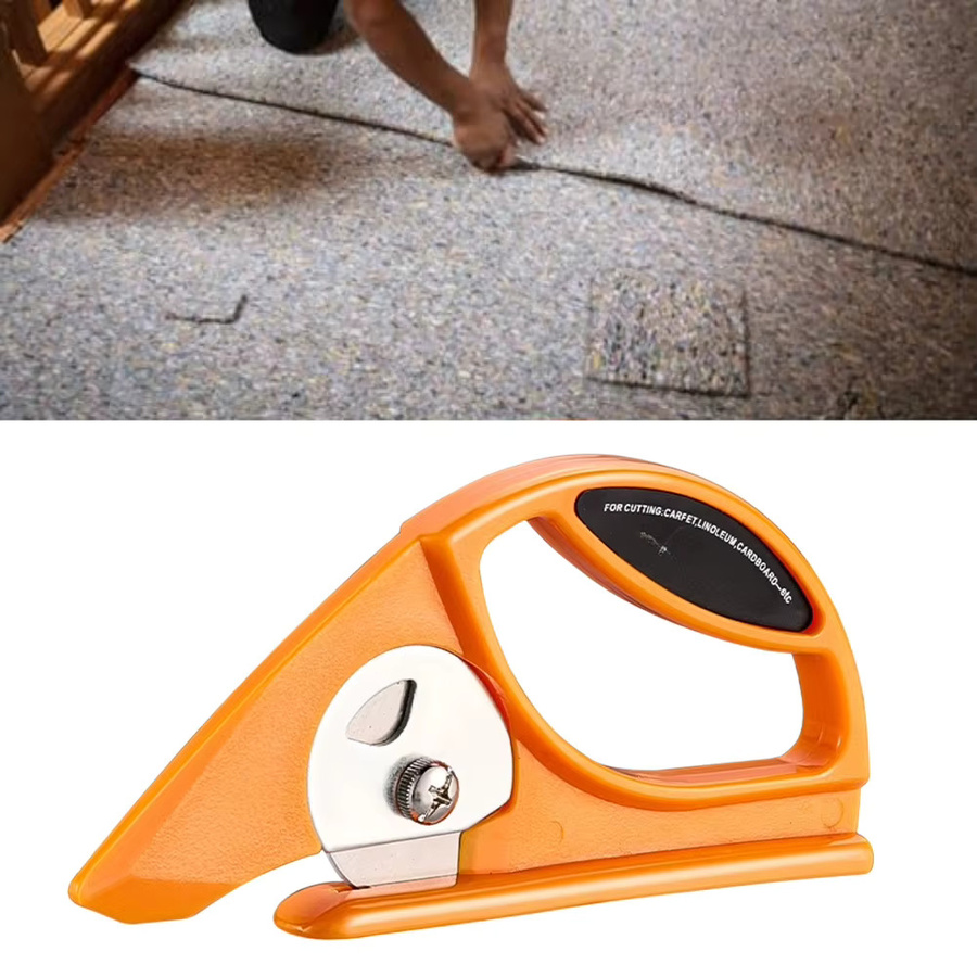 VIBRATITE Rollenschneider 45 mm in Orange mit ergonomischem Griff für Teppich, Leder, Tapeten und Pappe - Bild 3