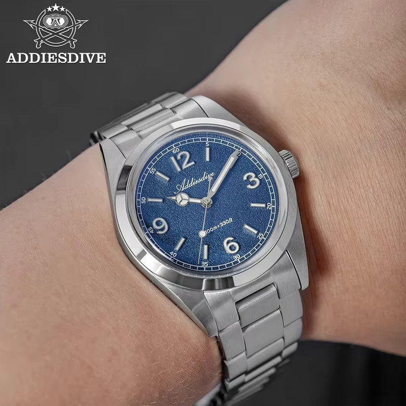 ADDIESDIVE Tauch-Quarzuhr, Edelstahl, 36 mm, Herren, Blau - Bild 5