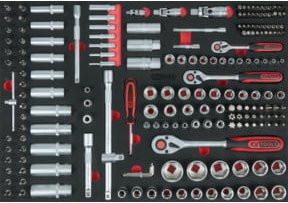 KS Tools Steckschlüssel-Satz 195-teilig in 1/4 Zoll, 3/8 Zoll und 1/2 Zoll mit Systemeinlage - Bild 1