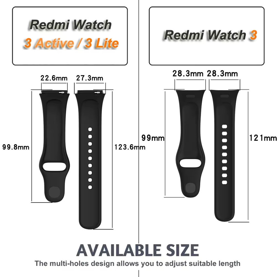 Xiaomi Silikonarmband + Hülle, Redmi Watch 3 Active, Schwarz, Unisex - Bild 2