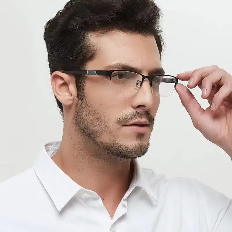 TR90 Business Lesebrille, Halbrahmen, rectangular, Herren, black - Bild 3