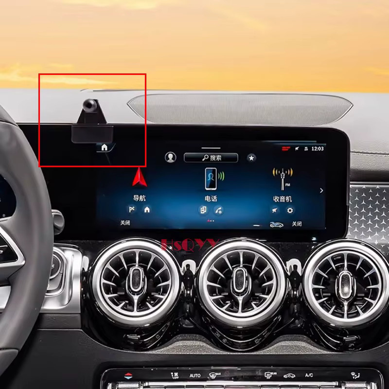 HsQYY Dashboard Handyhalterung für Mercedes Benz A B CLA GLA GLB EQA EQB Klasse in Schwarz zur Befestigung von GPS und Smartphone - Bild 3