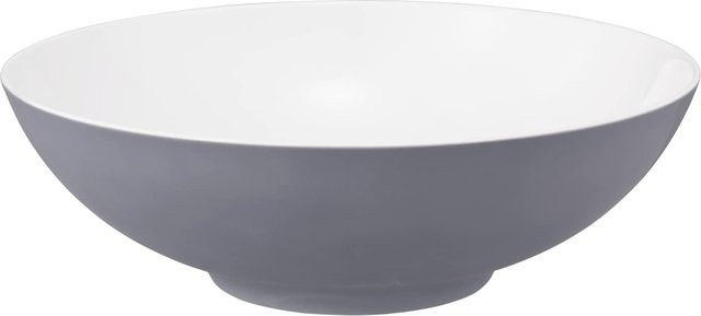 Seltmann Weiden Salatschüssel Life Fashion aus Keramik in Weiß und Grau Durchmesser: 30 cm - Bild 1