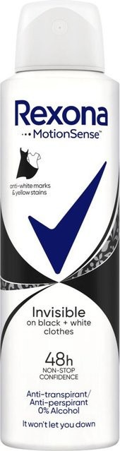 Rexona Invisible Black & White Spray, 150 ml, Damen - Bild 1