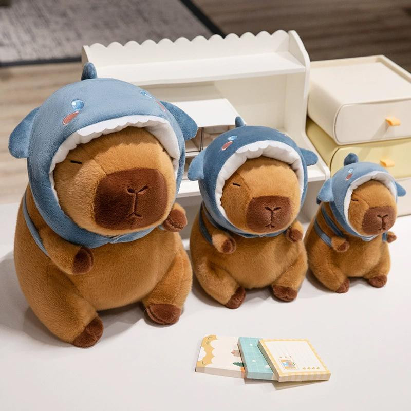Haifischkopf-Rucksack Capybara-Design Plüschtier 22cm 3–6 Jahre - Bild 3
