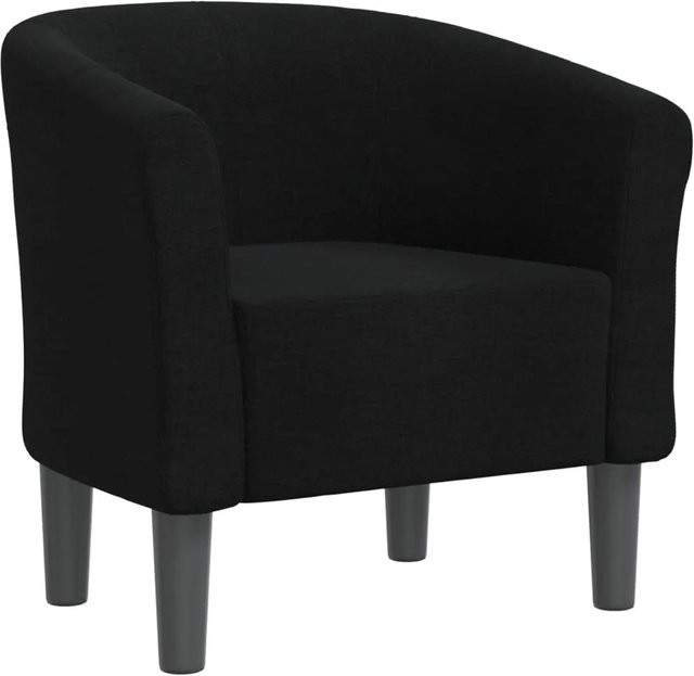 vidaXL Clubsessel Schwarz mit Stoffbezug und Holzgestell - Bild 1