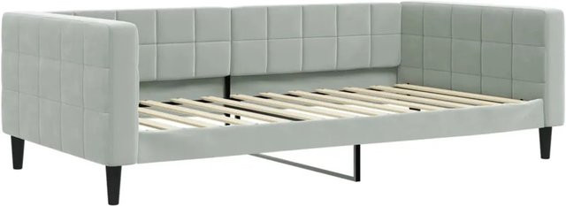 vidaXL Tagesbett in Hellgrau aus Samt mit modernem Design, B/T: 223 x 100 x 68 cm - Bild 1