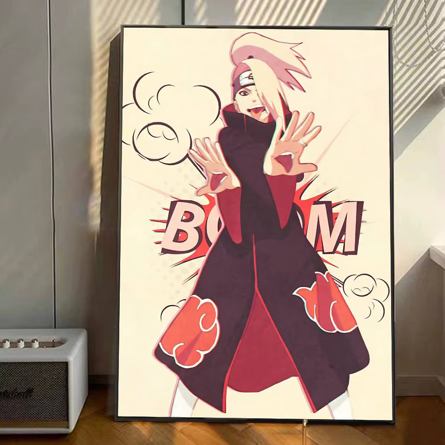 Vintage Naruto Deidara Anime Poster als Wandkunst für dein Zuhause oder Arbeitszimmer, Mehrfarbig - Bild 6