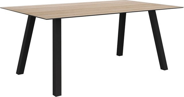 Stern Tisch Interno aus Aluminium in Anthrazit mit Silverstar 2.0 Oak light Tischplatte, B/T: 180 x 100 cm - Bild 1