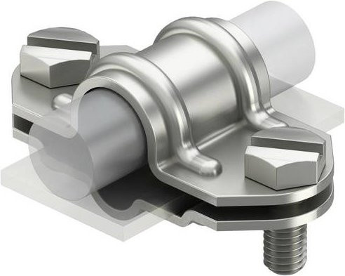 OBO Bettermann 5336058 226 VA Montagezubehör aus Edelstahl in Silber, 10 Stück - Bild 1