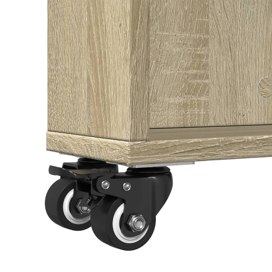 vidaXL Schmaler Aufbewahrungswagen Sonoma-Eiche B/T/H: 48 x 13 x 68 cm - Bild 4