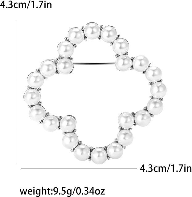 JEWEL HOME Blumenbrosche, Legierung, Perlen, Strasssteine, Damen - Bild 1
