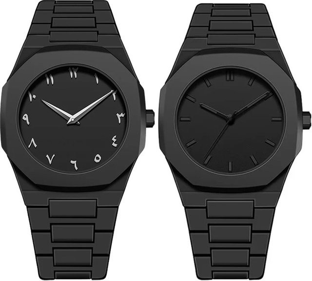 zkceenier Armbanduhr, Quarz, Kunststoff, Schwarz, Unisex - Bild 1