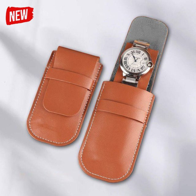 OAKCHARM Uhren-Organizer-Tasche, Flanell, Braun - Bild 1