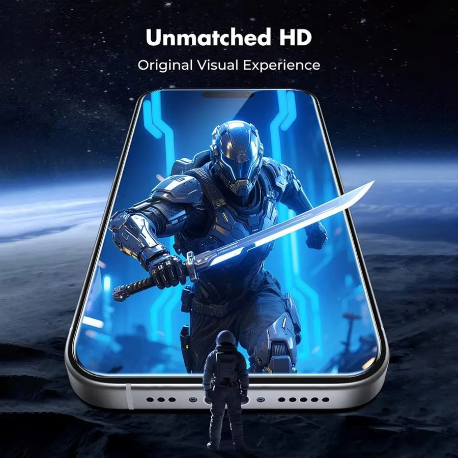 3er-Pack Full Cover Displayschutzfolie aus gehärtetem Glas für iPhone 17 16 15 14 13 12 11 Pro Max Plus XR XS in Transparent - Bild 2