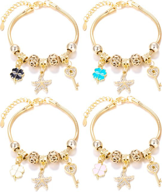 MODKISR Armband Edelstahl, Gold, Perle, Zirkonia, Damen - Bild 1