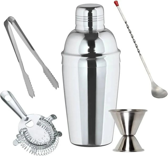 Ich-Zapfe Edelstahlshaker-Set 3-teilig in Silber mit Messmarkierungen, 0,5 l - Bild 1