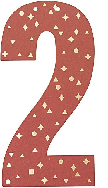 Rico Design Girlande Zahl 2 aus Papier, Höhe: 14 cm - Bild 1