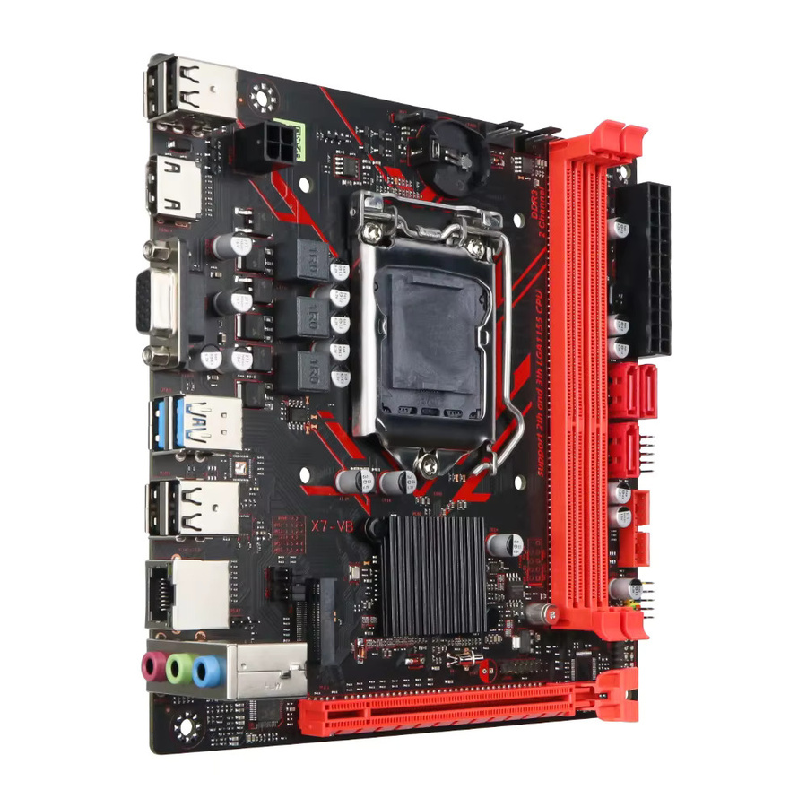 SOYO H61M Gaming-Motherboard Micro-ATX mit M.2 NVMe, PCIEx16 und DVI, unterstützt Dual-Channel-DDR3-RAM für Intel Core 2/3 Gen CPU LGA1155, Schwarz - Bild 3