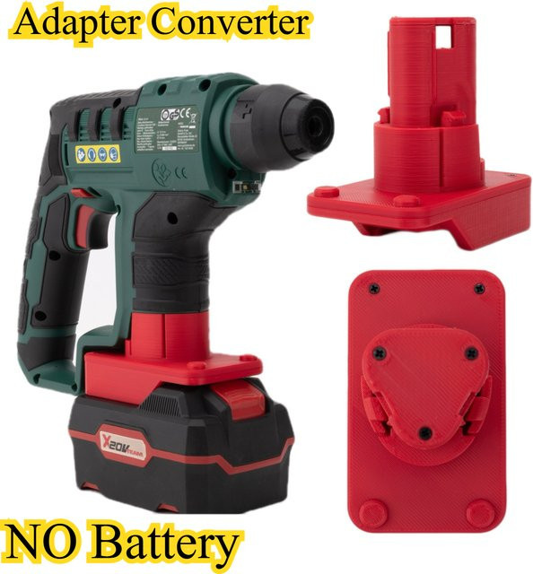Parkside Tragbarer kabelloser Batterieadapter als Werkzeugkonverter von X20V zu X12V in Rot (ohne Batterie) - Bild 1
