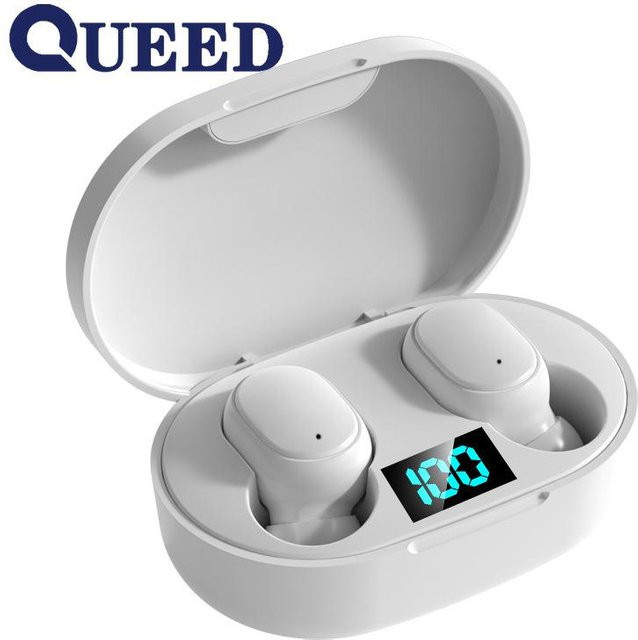 QUEED Bluetooth In-Ear Sport-Headset kabellos Stereo Mini-Headset weiß - Bild 1