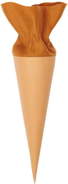 Rico Design Schultüte Rohling aus Kraftpapier in Braun mit Filzverschluss, Höhe: 35,0 cm - Bild 1