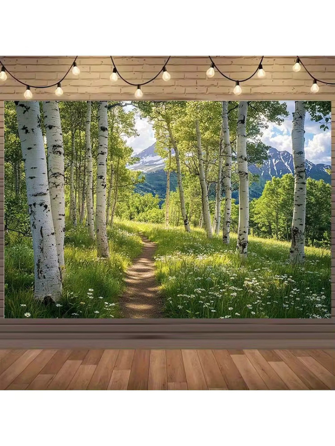 Dekorativer Hintergrundstoff mit Naturmotiven in Multicolour für Partys und Feiern - Bild 4