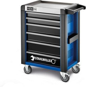 Stahlwille Werkstattwagen 95/6 PRO mit 6 Schubladen, Blau und Schwarz, B/T/H: 49,6 x 82,7 x 102,0 cm - Bild 1