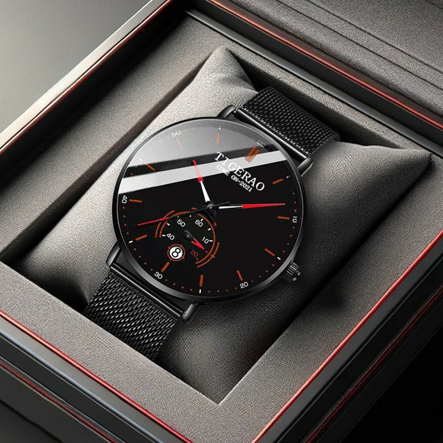 CAROTIF Armbanduhr, Quarz, Edelstahl, Schwarz, Herren - Bild 1