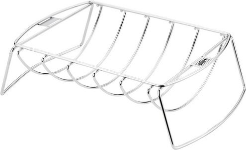 Weber Bratenkorb aus Stahl, silberfarben, B/H/T: 27 x 12 x 43,43 cm - Bild 1